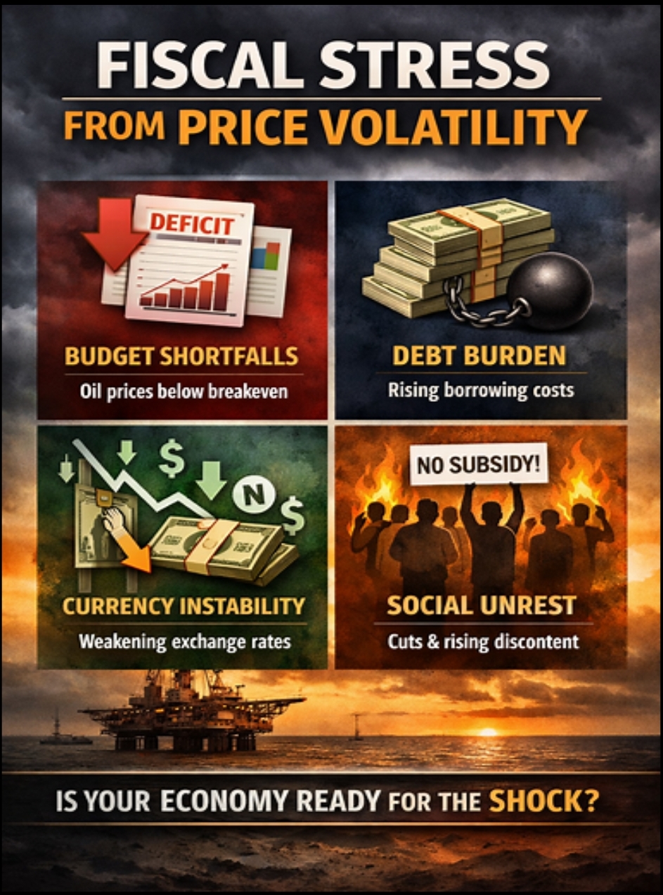 How Oil Price Volatility results in Fiscal Stress